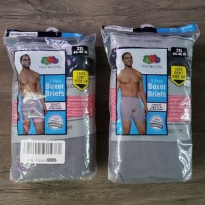 Fruit of the Loom Boxer Briefs 2XL Solids & Stripe